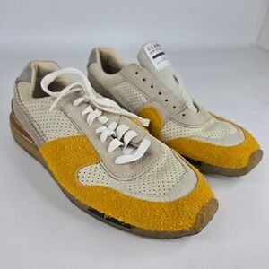 Clarks Originals 1825 Tor Run Mens Yellow Suede Perforated Crepe Sole Rare Color